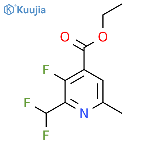 Ethyl 2-(difluoromethyl)-3-fluoro-6-methylpyridine-4-carboxylate structure
