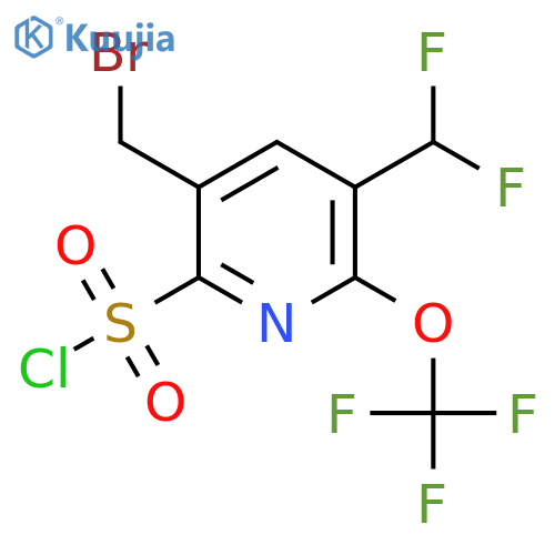 3-(Bromomethyl)-5-(difluoromethyl)-6-(trifluoromethoxy)pyridine-2-sulfonyl chloride structure