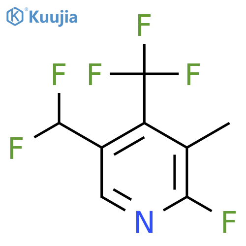 5-(Difluoromethyl)-2-fluoro-3-methyl-4-(trifluoromethyl)pyridine structure