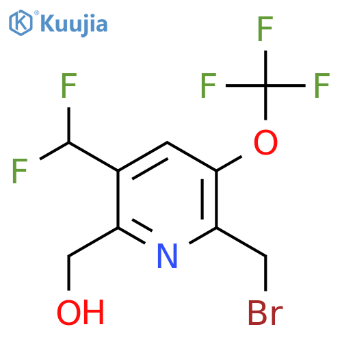 2-(Bromomethyl)-5-(difluoromethyl)-3-(trifluoromethoxy)pyridine-6-methanol structure