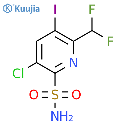 5-Chloro-2-(difluoromethyl)-3-iodopyridine-6-sulfonamide structure