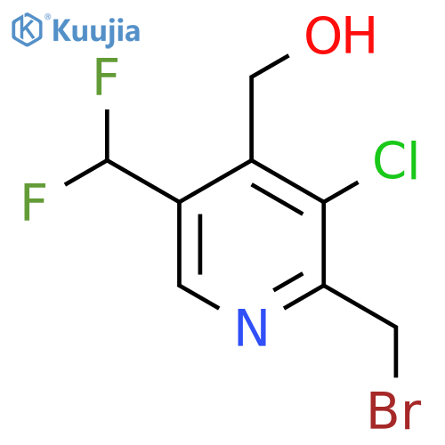2-(Bromomethyl)-3-chloro-5-(difluoromethyl)pyridine-4-methanol structure