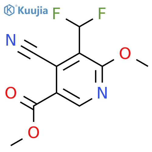 Methyl 4-cyano-3-(difluoromethyl)-2-methoxypyridine-5-carboxylate structure