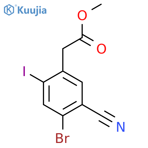 Methyl 4-bromo-5-cyano-2-iodophenylacetate structure