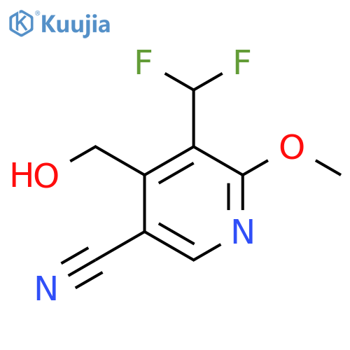 5-Cyano-3-(difluoromethyl)-2-methoxypyridine-4-methanol structure
