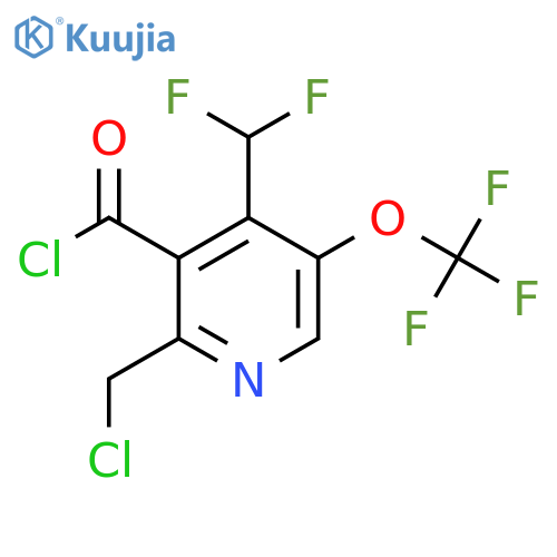 2-(Chloromethyl)-4-(difluoromethyl)-5-(trifluoromethoxy)pyridine-3-carbonyl chloride structure
