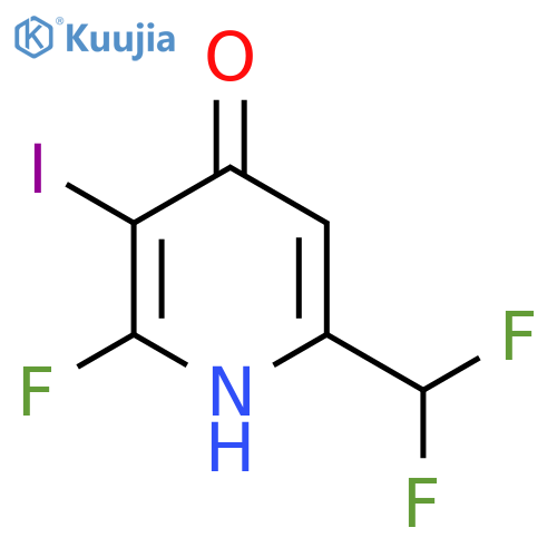 6-(Difluoromethyl)-2-fluoro-4-hydroxy-3-iodopyridine structure