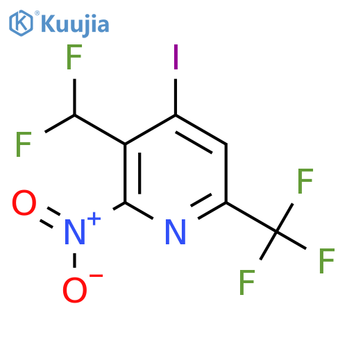 3-(Difluoromethyl)-4-iodo-2-nitro-6-(trifluoromethyl)pyridine structure