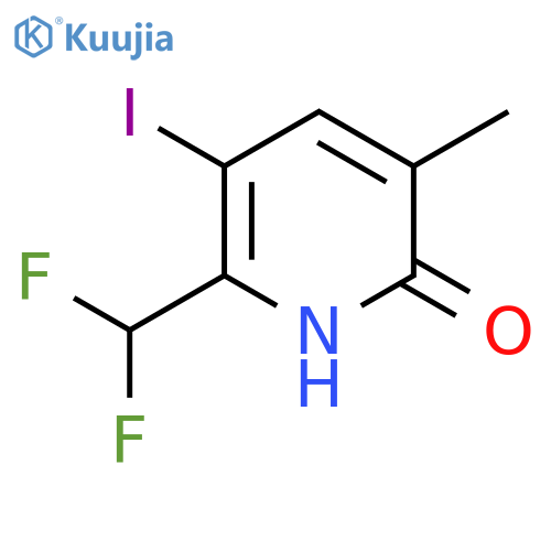 2-(Difluoromethyl)-6-hydroxy-3-iodo-5-methylpyridine structure