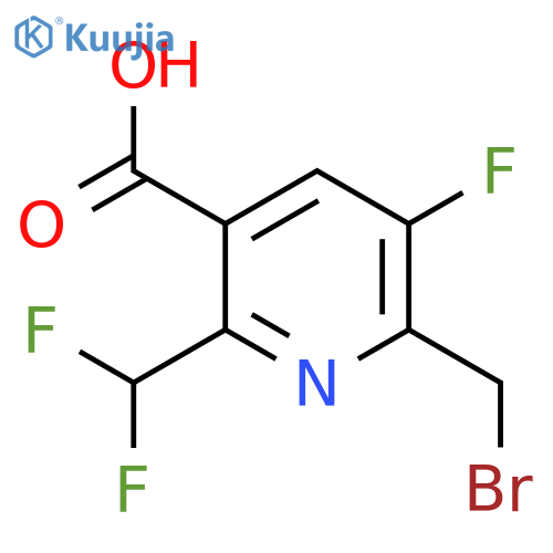 2-(Bromomethyl)-6-(difluoromethyl)-3-fluoropyridine-5-carboxylic acid structure