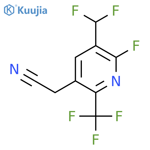 3-(Difluoromethyl)-2-fluoro-6-(trifluoromethyl)pyridine-5-acetonitrile structure
