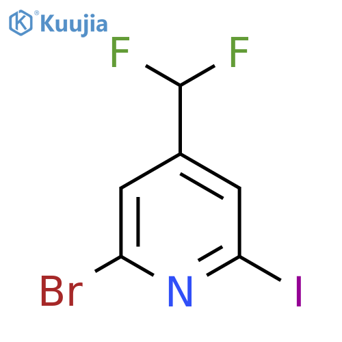 2-Bromo-4-(difluoromethyl)-6-iodopyridine structure