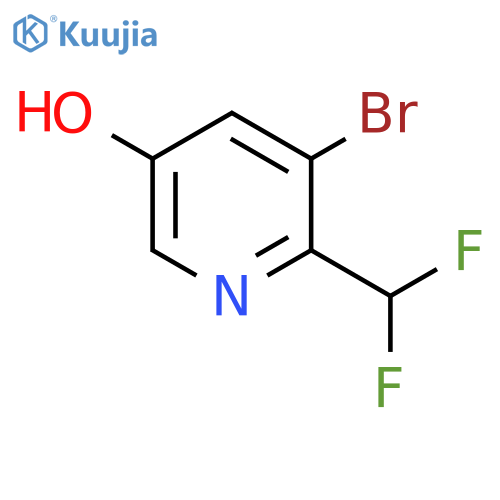 3-Bromo-2-(difluoromethyl)-5-hydroxypyridine structure