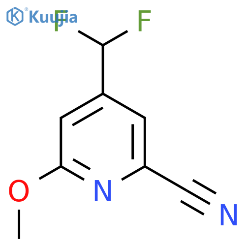 2-Cyano-4-(difluoromethyl)-6-methoxypyridine structure