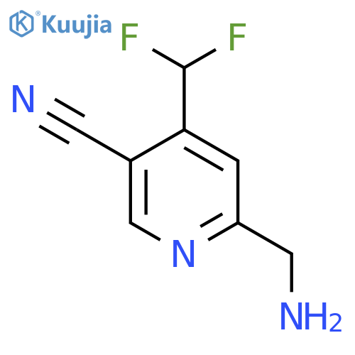 2-(Aminomethyl)-5-cyano-4-(difluoromethyl)pyridine structure