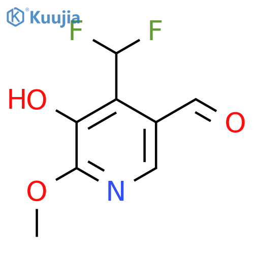 4-(Difluoromethyl)-3-hydroxy-2-methoxypyridine-5-carboxaldehyde structure