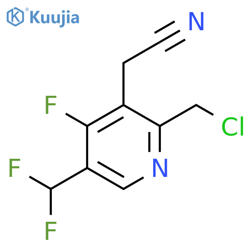 2-(Chloromethyl)-5-(difluoromethyl)-4-fluoropyridine-3-acetonitrile structure