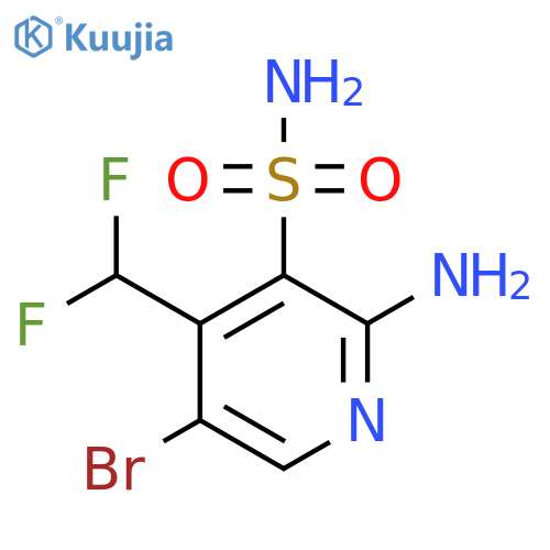 2-Amino-5-bromo-4-(difluoromethyl)pyridine-3-sulfonamide structure