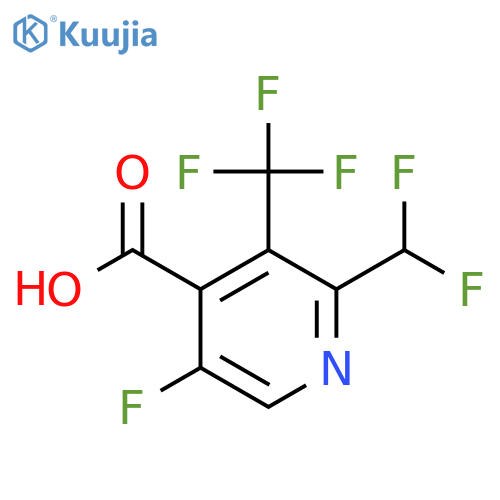 2-(Difluoromethyl)-5-fluoro-3-(trifluoromethyl)pyridine-4-carboxylic acid structure