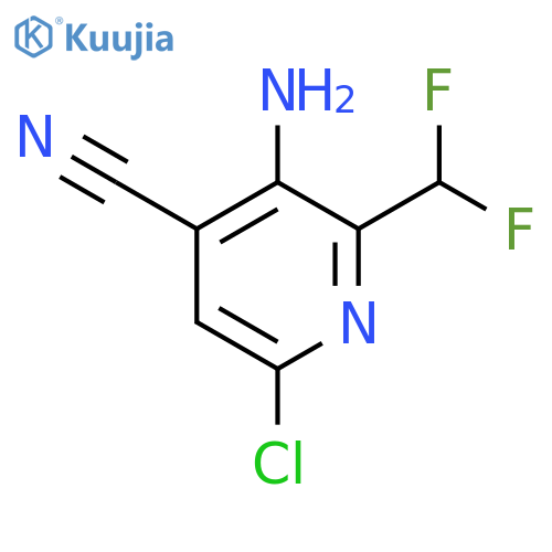 3-Amino-6-chloro-4-cyano-2-(difluoromethyl)pyridine structure