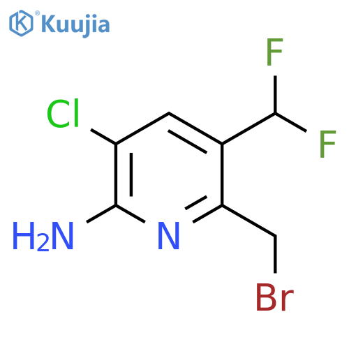 2-Amino-6-(bromomethyl)-3-chloro-5-(difluoromethyl)pyridine structure