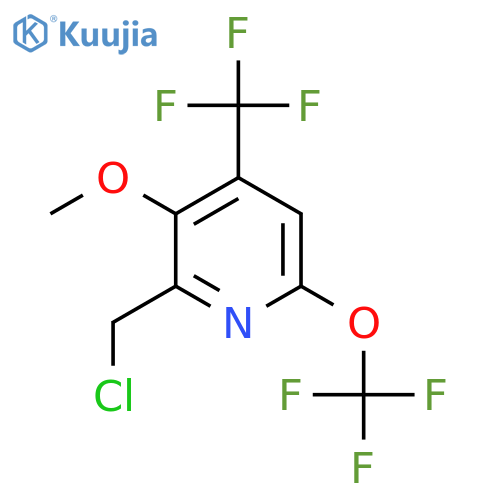 2-(Chloromethyl)-3-methoxy-6-(trifluoromethoxy)-4-(trifluoromethyl)pyridine structure