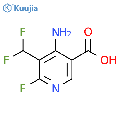 4-Amino-3-(difluoromethyl)-2-fluoropyridine-5-carboxylic acid structure