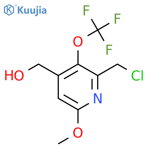 2-(Chloromethyl)-6-methoxy-3-(trifluoromethoxy)pyridine-4-methanol structure