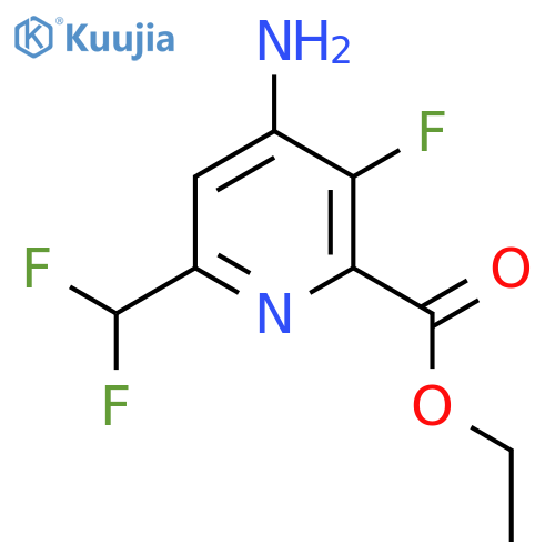 Ethyl 4-amino-6-(difluoromethyl)-3-fluoropyridine-2-carboxylate structure
