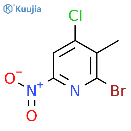 2-Bromo-4-chloro-3-methyl-6-nitropyridine structure