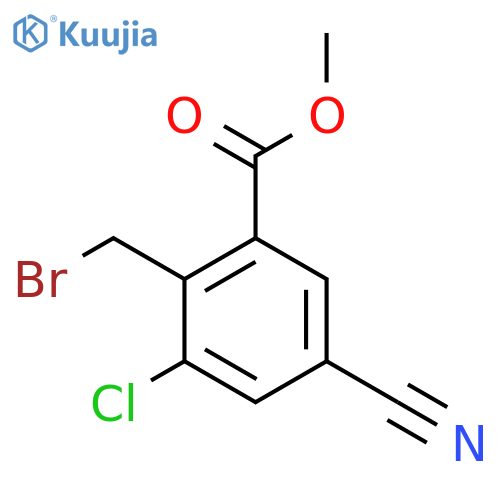 Methyl 2-bromomethyl-3-chloro-5-cyanobenzoate structure