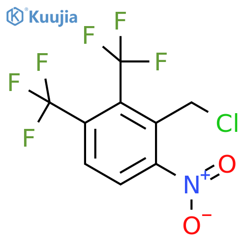 2,3-Bis(trifluoromethyl)-6-nitrobenzyl chloride structure