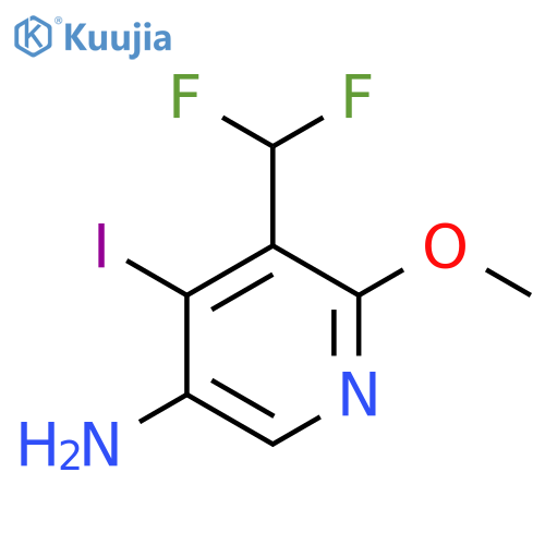 5-Amino-3-(difluoromethyl)-4-iodo-2-methoxypyridine structure