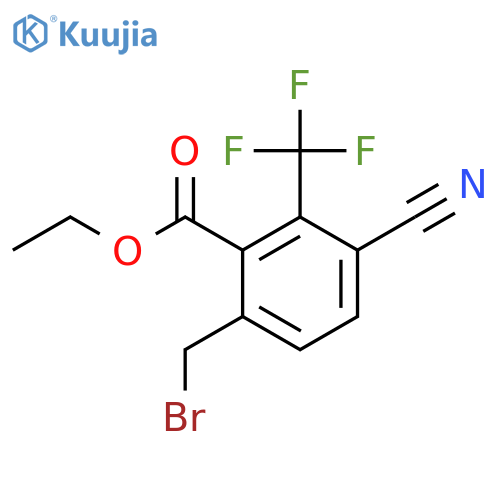 Ethyl 6-bromomethyl-3-cyano-2-(trifluoromethyl)benzoate structure