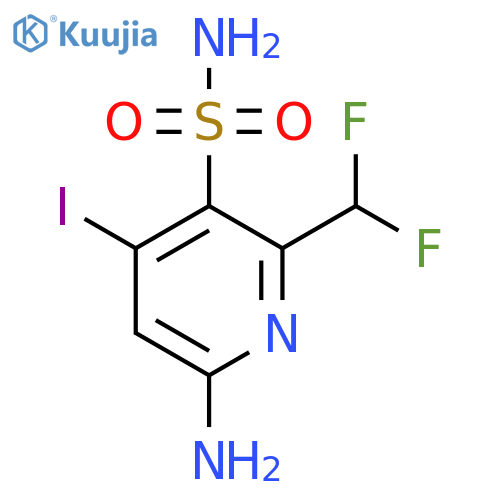 6-Amino-2-(difluoromethyl)-4-iodopyridine-3-sulfonamide structure