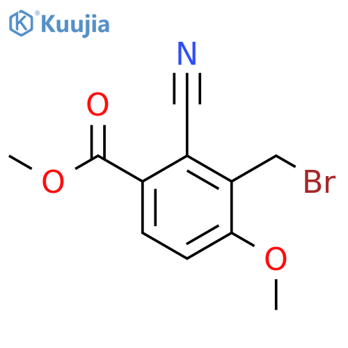 Methyl 3-bromomethyl-2-cyano-4-methoxybenzoate structure