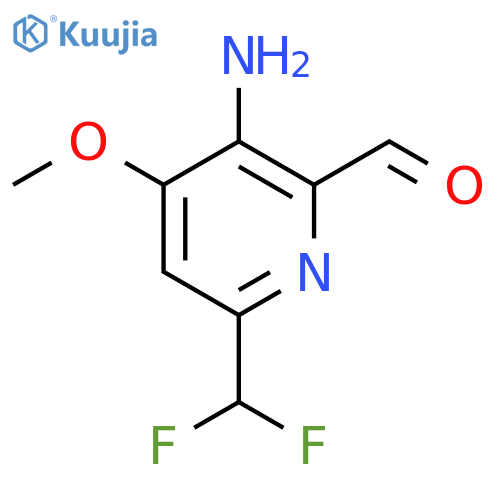 3-Amino-6-(difluoromethyl)-4-methoxypyridine-2-carboxaldehyde structure
