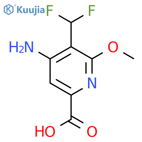 4-Amino-3-(difluoromethyl)-2-methoxypyridine-6-carboxylic acid structure