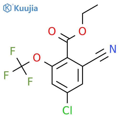 Ethyl 4-chloro-2-cyano-6-(trifluoromethoxy)benzoate structure