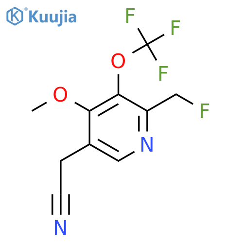 2-(Fluoromethyl)-4-methoxy-3-(trifluoromethoxy)pyridine-5-acetonitrile structure