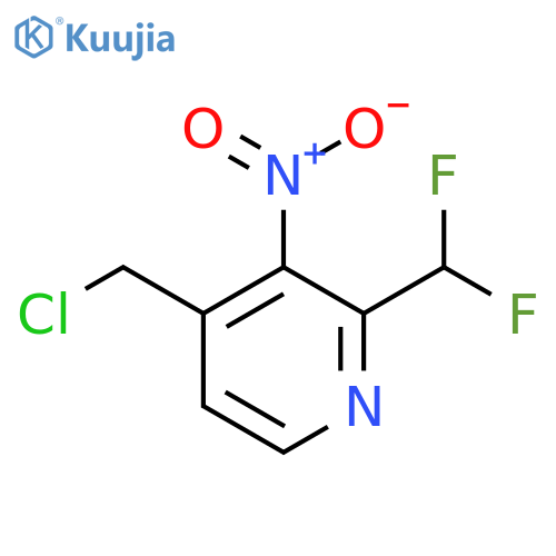 4-(Chloromethyl)-2-(difluoromethyl)-3-nitropyridine structure