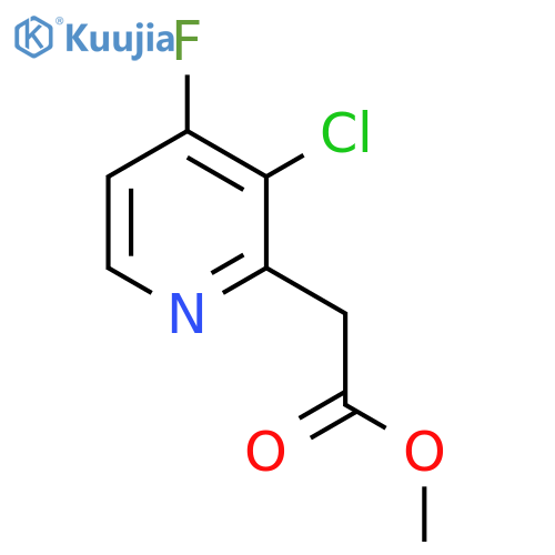 Methyl 3-chloro-4-fluoropyridine-2-acetate structure
