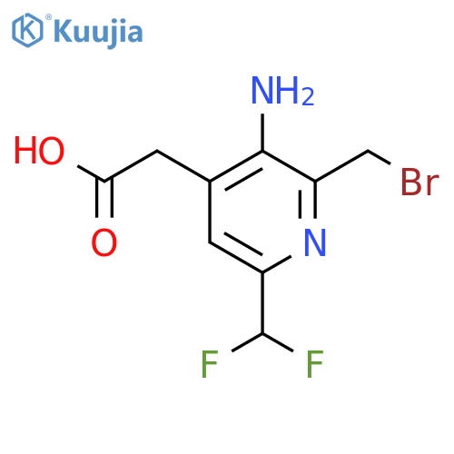 3-Amino-2-(bromomethyl)-6-(difluoromethyl)pyridine-4-acetic acid structure