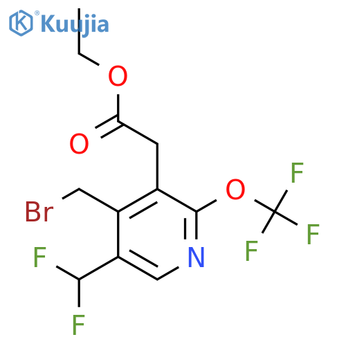 Ethyl 4-(bromomethyl)-5-(difluoromethyl)-2-(trifluoromethoxy)pyridine-3-acetate structure