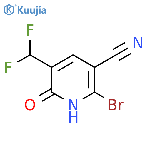 2-Bromo-3-cyano-5-(difluoromethyl)-6-hydroxypyridine structure