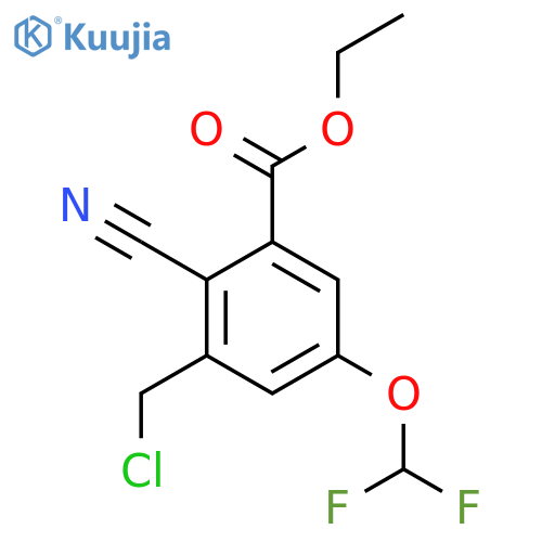 Ethyl 3-chloromethyl-2-cyano-5-(difluoromethoxy)benzoate structure