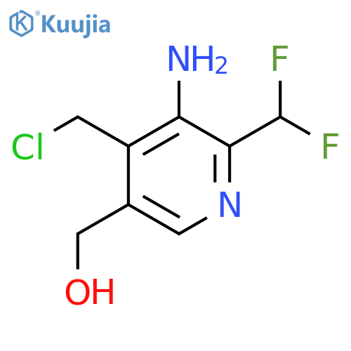 3-Amino-4-(chloromethyl)-2-(difluoromethyl)pyridine-5-methanol structure