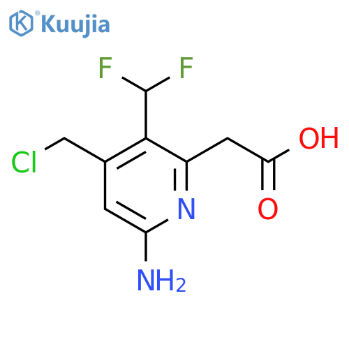 6-Amino-4-(chloromethyl)-3-(difluoromethyl)pyridine-2-acetic acid structure