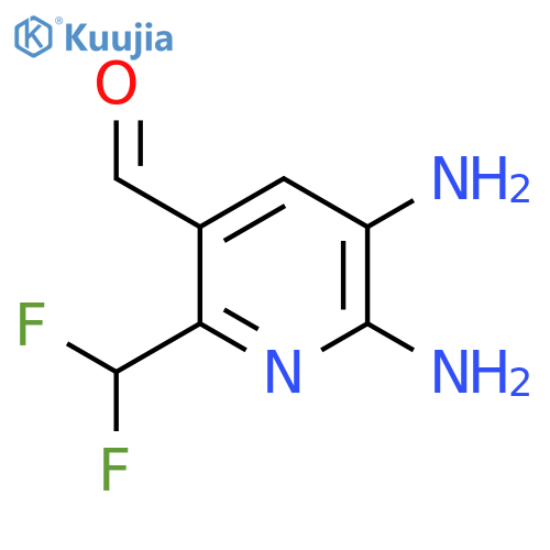 2,3-Diamino-6-(difluoromethyl)pyridine-5-carboxaldehyde structure