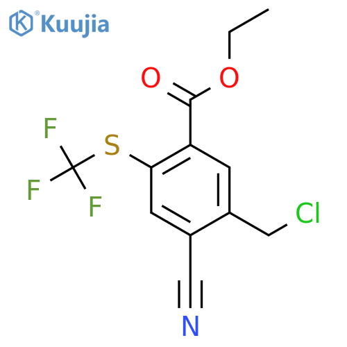 Ethyl 5-chloromethyl-4-cyano-2-(trifluoromethylthio)benzoate structure